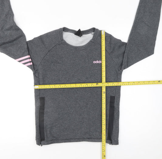 Womens UK Size S adidas Grey Pullover Sweatshirt