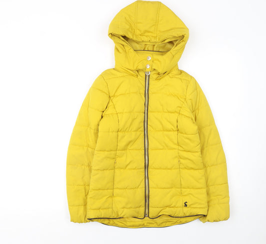 Girls UK Size 10 Years Joules Yellow Puffer Jacket