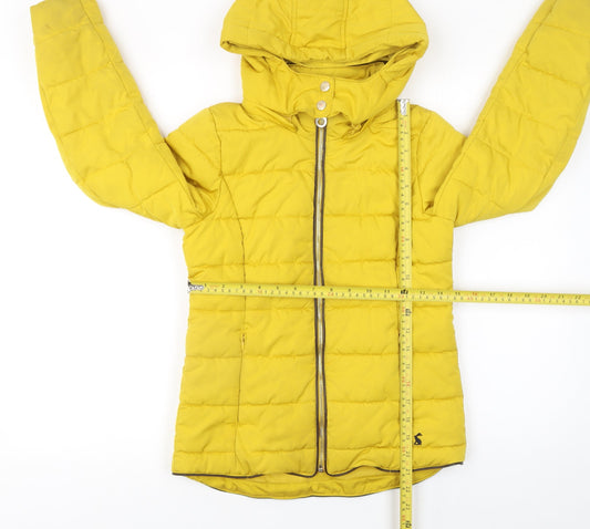 Girls UK Size 10 Years Joules Yellow Puffer Jacket