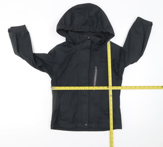 Boys UK Size 5-6 Years Hi Gear Black Rain Coat