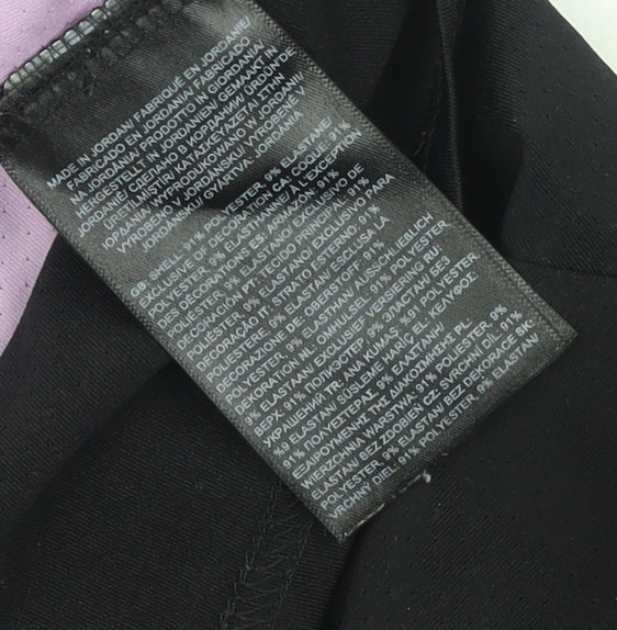 Additional view of The North Face girls’ black purple cropped active t-shirt xl flashdry
