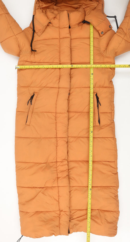 Womens UK Size 10 Superdry Orange Puffer Jacket