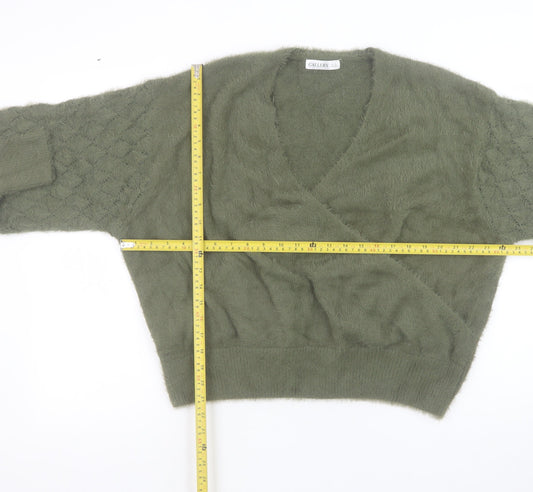 Womens UK Size XL Gallery Green Wrap Jumper