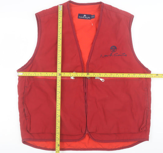 Mens UK Size M North Sails Red Bodywarmer