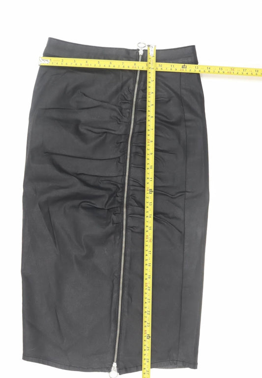 Womens UK Size XS Zara Straight & Pencil Twill Skirt