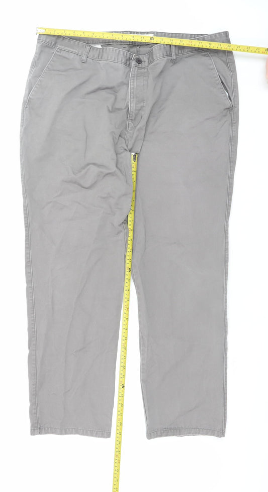 Mens UK Size 44 Destiny Regular Fit Chino Grey Trousers