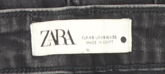 Womens UK Size 12 Zara Slim Fit Skinny Black Jeans