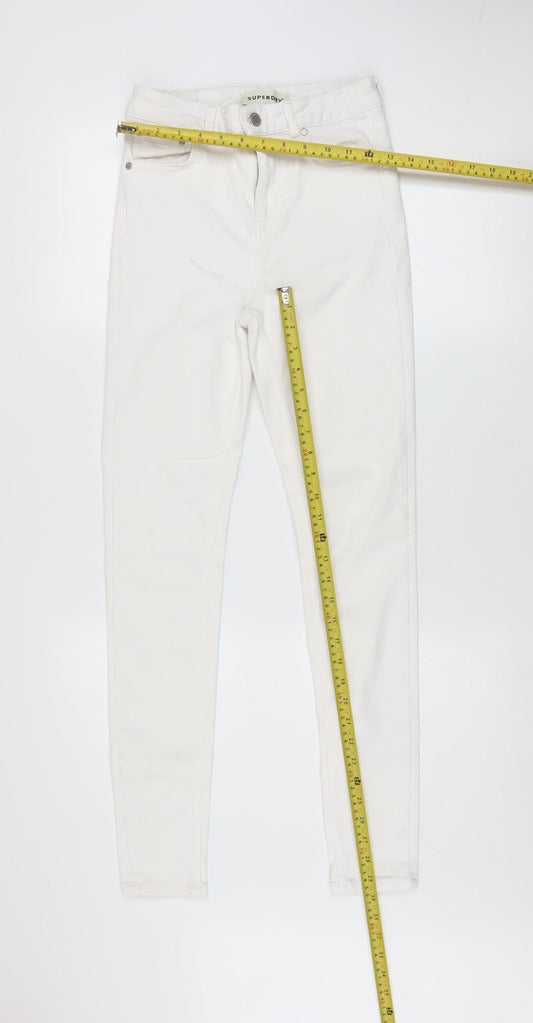 Womens UK Size 26 Superdry Slim Fit Skinny White Jeans