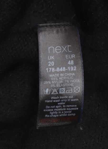 Womens UK Size 20 NEXT Black Pullover Jumper
