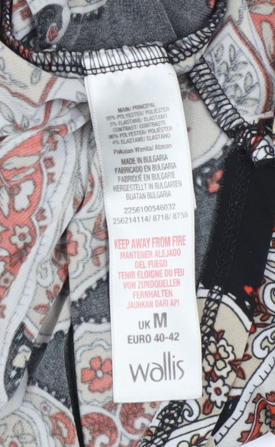 Womens UK Size M Wallis Multicoloured Tunic Blouse