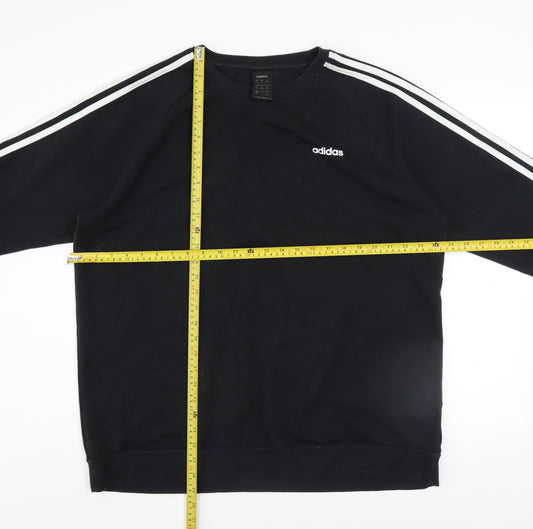 Womens UK Size L adidas Black Pullover Sweatshirt