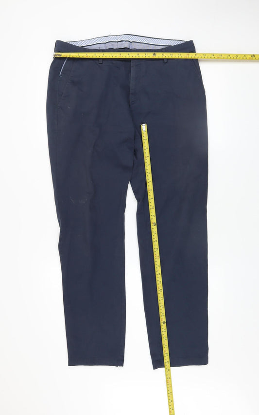 Mens UK Size L Bugatti Regular Fit Chino Blue Trousers