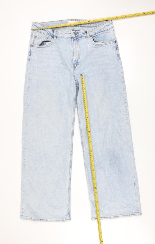 Mens UK Size L H&M Regular Fit Straight Blue Jeans