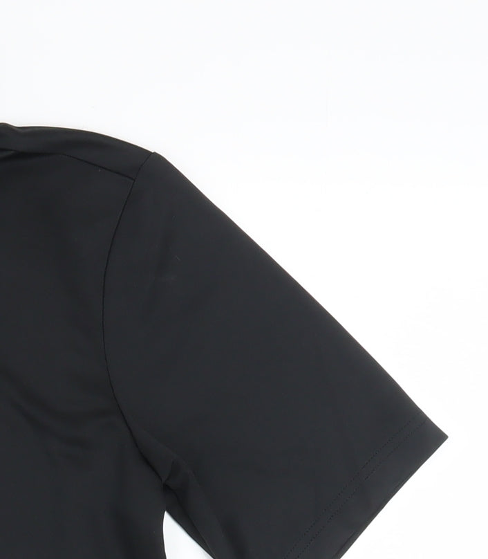 Additional view of Adidas boys’ black polo shirt 15-16 years activewear lightweight top