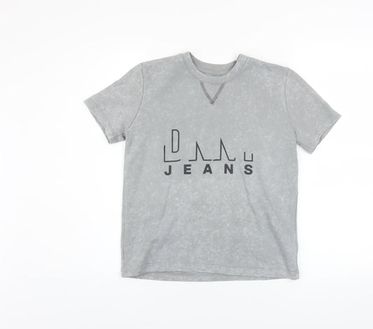 Boys UK Size 10 Years DKNY Grey Basic T-Shirt