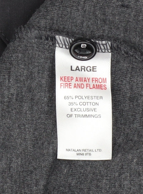 Mens UK Size L Denim Seventy3 Grey Henley Sweatshirt