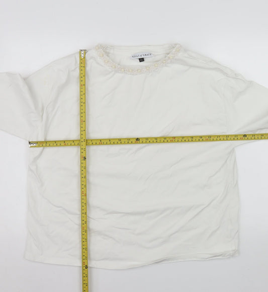 Womens UK Size 2XL Kelly & Grace White Basic Blouse