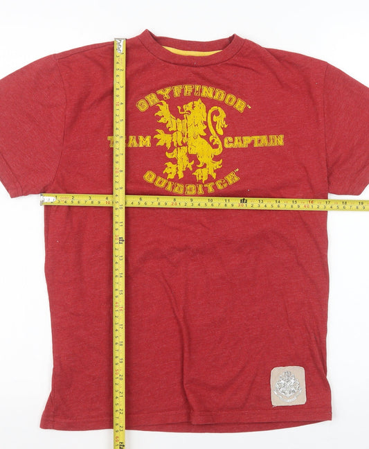 Girls UK Size M Harry Potter Red Basic T-Shirt