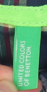 Boys UK Size 7-8 Years United Colors of Benetton Blue Basic Button-Up