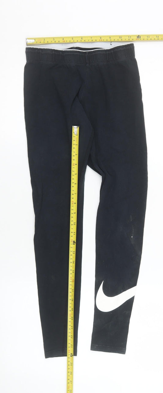 Womens UK Size S Nike Slim Fit Leggings Black Leggings