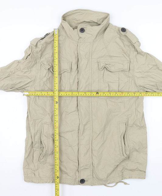 Mens UK Size M NEXT Beige Military Jacket