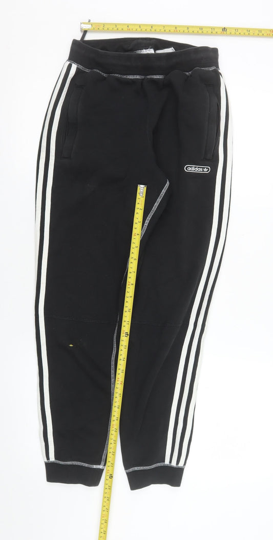 Mens UK Size S adidas Regular Fit Jogger Black Trousers