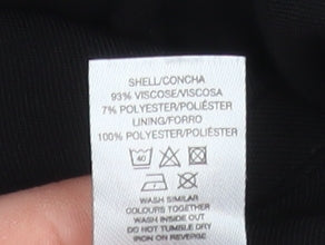 Womens UK Size 12 Gallery Regular Fit Business Casual Workwear Black Trousers
