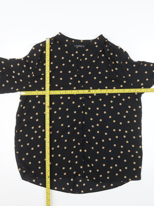 Womens UK Size 14 Dunnes Stores Black Basic Blouse
