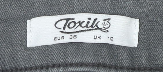 Womens UK Size 10 Toxik3 Slim Fit Skinny Grey Jeans