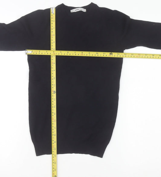 Womens UK Size 8 Zara Black Pullover Jumper