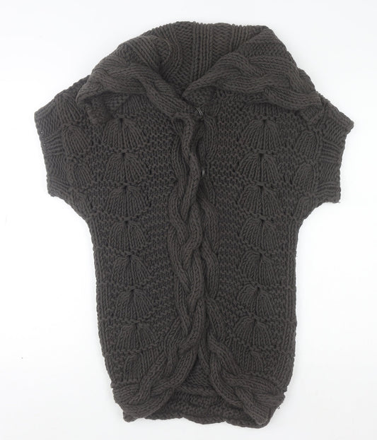 Womens UK Size S Ted Baker Brown Cardigan Jumper