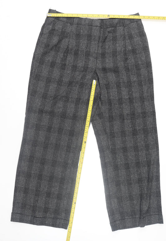 Womens UK Size 18 NEXT Regular Fit Dress Pants Grey Trousers