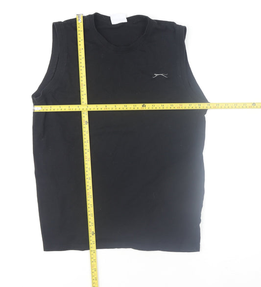 Mens UK Size M Slazenger Black Gym & Training Running & Jogging Tank
