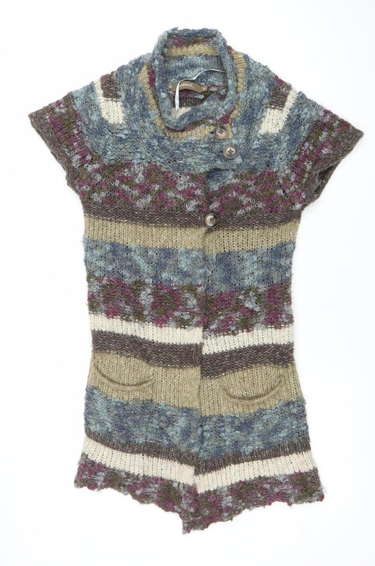 Womens UK Size M Sandwich Multicoloured Cardigan Jumper