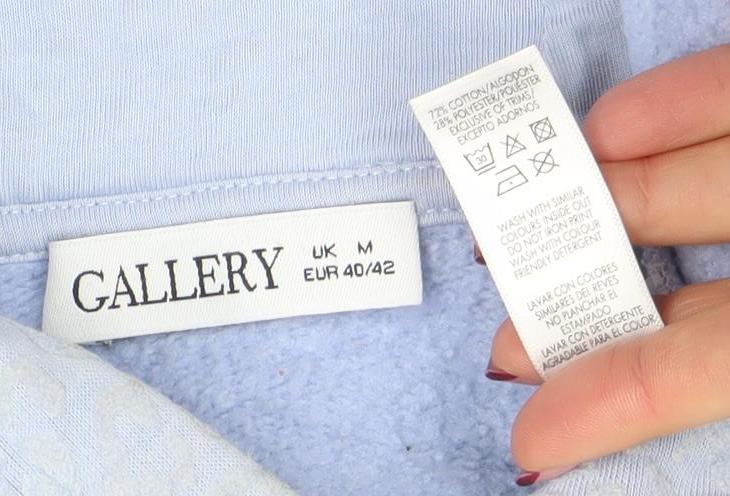 Womens UK Size M Gallery Blue Pullover Hoodie
