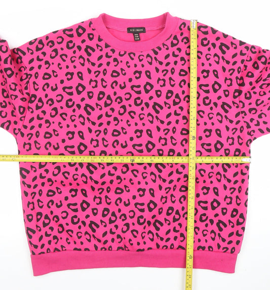 Womens UK Size M/L QED London Pink Pullover Sweatshirt