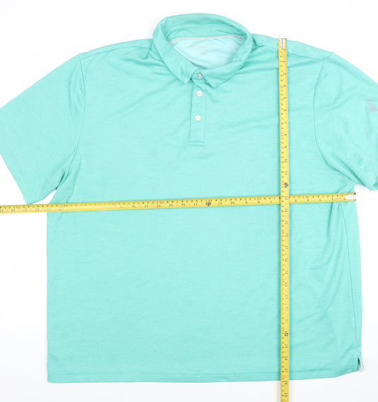 Dorcus Men’s Green 2XL Performance Golf Polo Shirt