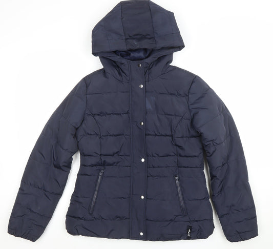 Womens UK Size 6 Lipsy Blue Puffer Jacket