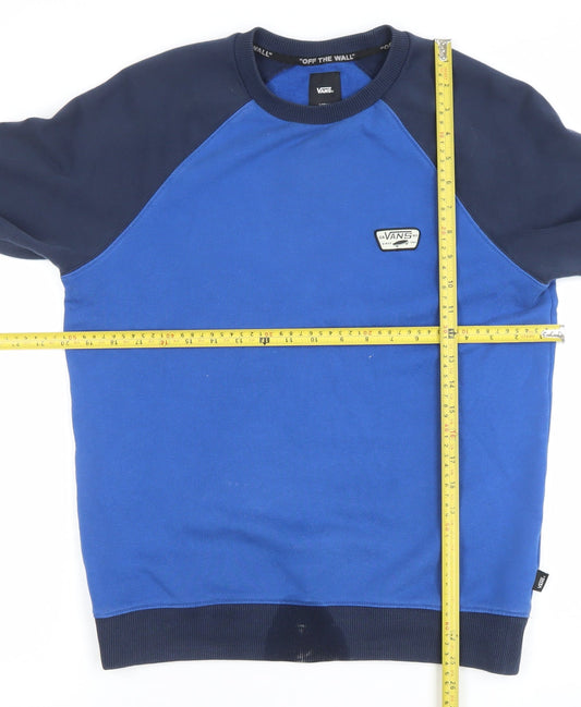 Mens UK Size XS VANS Blue Pullover Sweatshirt
