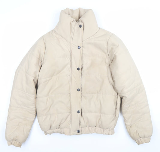 Womens UK Size 8 Boohoo Beige Puffer Jacket