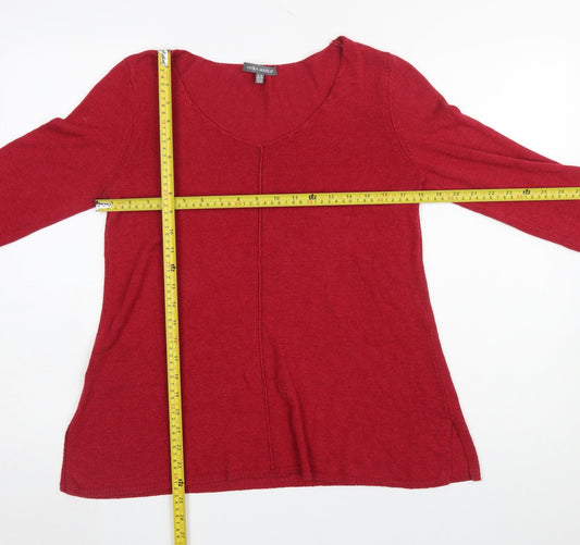Womens UK Size 10 Laura Ashley Red Pullover Jumper
