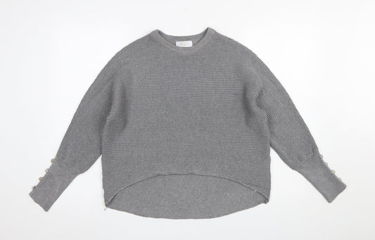 Womens UK Size S Quiz Grey Pullover Jumper