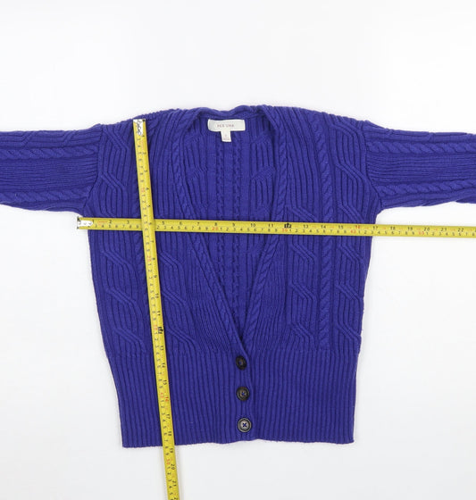 Womens UK Size 8 Marks and Spencer Purple Cardigan Jumper