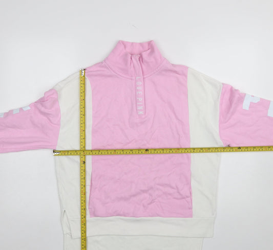 Womens UK Size XS Victoria's Secret PINK Pink Pullover Sweatshirt