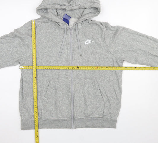Womens UK Size L Nike Grey Full Zip Hoodie