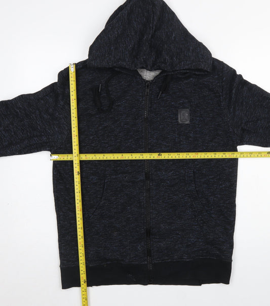 Mens UK Size M Religion Black Full Zip Hoodie