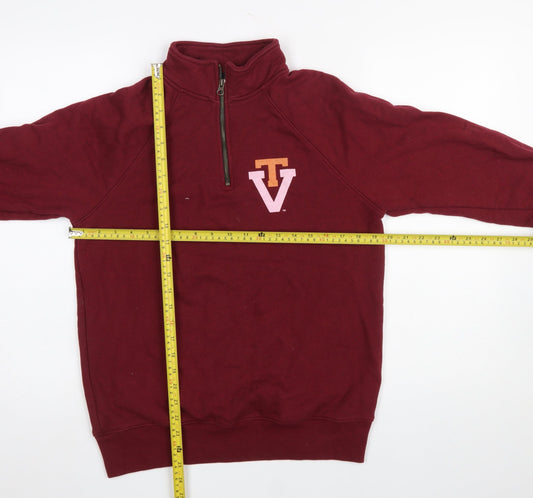 Mens UK Size M Homefield Red Pullover Sweatshirt