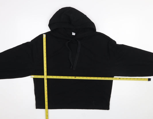 Womens UK Size M Old Navy Black Pullover Hoodie