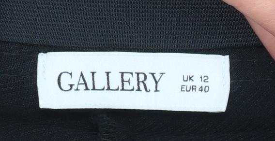 Womens UK Size 12 Gallery Regular Fit Casual Workwear Business Black Trousers