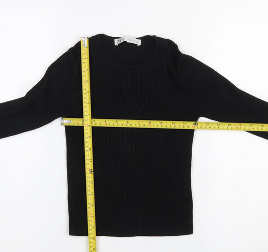 Womens UK Size 8 Zara Black Pullover Jumper